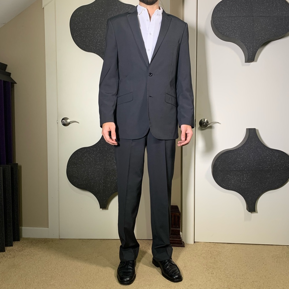 Mark Eckō Charcoal Grey Black Suit 38R - Picture 1 of 6